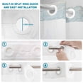 thumbnail image 4 of No Hook Shower Curtain, Blue Beige Farmhouse Shower Curtains for Bathroom with See Through Top Window, Vintage Wooden Striped Waterproof & Washable Bath Curtain Small Stall 36"x78", 4 of 9