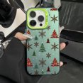 thumbnail image 3 of Funda IMD plateada electrochapada estilo navideño con copos de nieve de invierno para iPhone 16 15 14 11 12 13 Pro Max 7 8 Plus X XS XR, 3 of 5