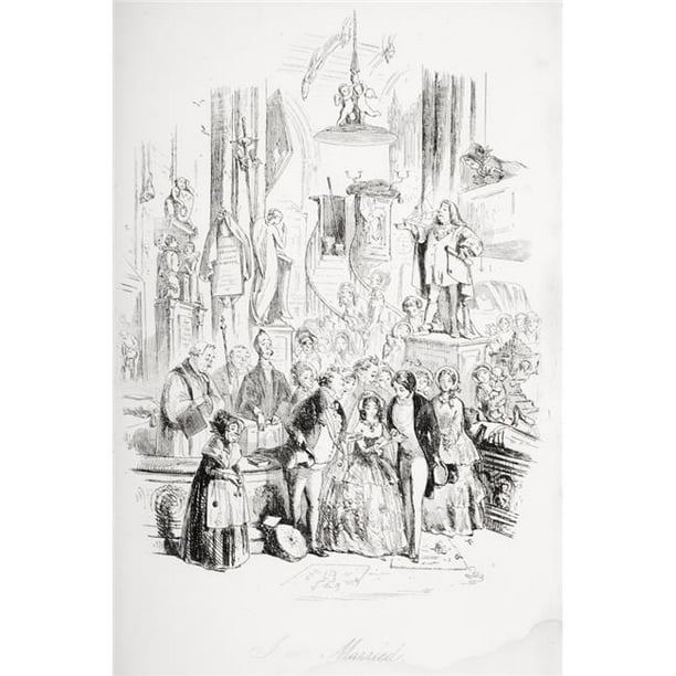 Posterazzi DPI1860111 Im Illustration Mariée des Charles Dickens Roman David Cupperfield par H.K. Browne Connu sous le Nom d'Impression de Phiz, 12 x 18