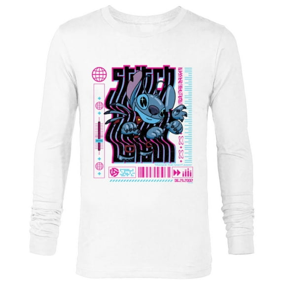 Disney Lilo & Stitch Techno Trance the Night Away 2002 - Long Sleeve T-Shirt for Men - Customized-White