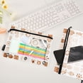 thumbnail image 4 of Various Geometric Patterns 2 Pack Pencil Pouch for 3 Ring Binder Smooth Zipper Folders with Pockets Clear Window Pencil Case, 4 of 6