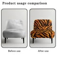 thumbnail image 5 of ZIATUBLES Armless Chair Cover Stretch Accent Chair Slipcover Soft Slipper Chair Covers Small Armless Removable Washable Sofa Furniture Protector Cover for Living Room, Tiger Stripe, 5 of 7