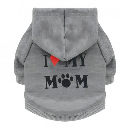 TELOLY Pet Dog Hoodies Dog Clothes for Small Dogs Vest Chihuahua Clothes Warm Coat Jacket Autumn Puppy Outfits Cats Dogs Clothing - Gray - XS