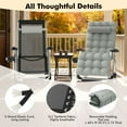 thumbnail image 5 of PNKKODW Zero Gravity Chair with Upgraded Alloy Steel Lock Removable Cushion Cup Holder, 440lbs Capcity Folding Patio Recline Lawn Chair for Indoor/Outdoor Use, Gray, 5 of 8