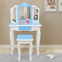 Winado Wooden Vanity & Stool Set - Children's Furniture, Kid's Bedroom Storage, table set
