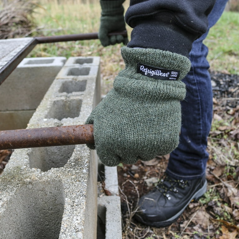 RefrigiWear Thermal Cold Weather Proof Winter Green Gloves, Warm