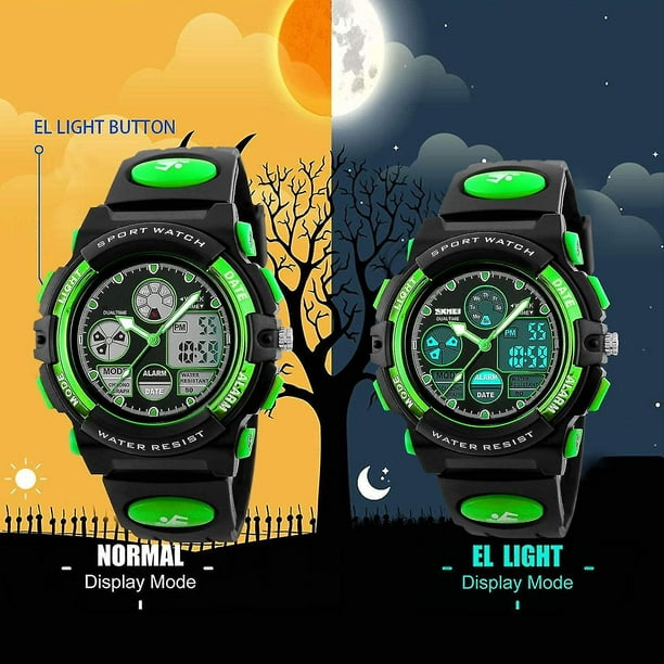 Reloj deportivo digital para ninos ninos y ninas relojes deportivos impermeables para exteriores relojes de pulsera de cuarzo analogicos