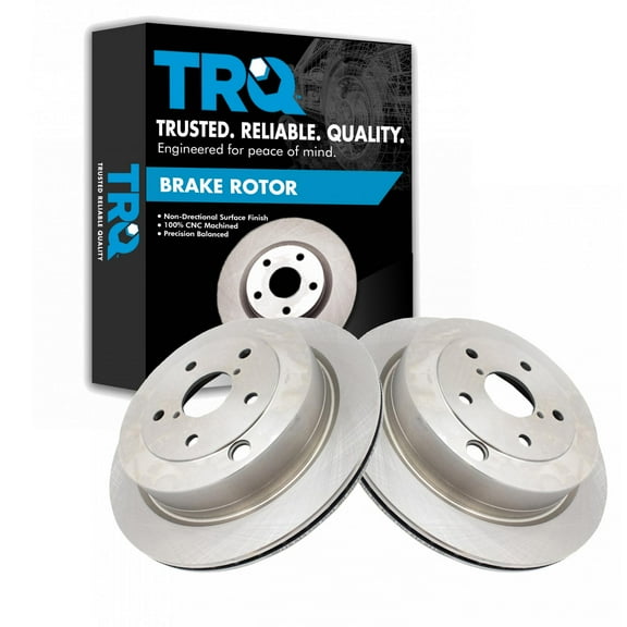 TRQ Rear Brake Rotors Set Vented Fits Select 2006-2007 Subaru B9 Tribeca 2008-2014 Tribeca