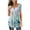 Blue, variant on AOOCHASLIY Clothes Womens Blouses Short Sleeve Women Trendy V- Neck Floral Printed Tunic Tops Buttons Short Sleeve T-shirt