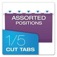 thumbnail image 5 of Colored Reinforced Hanging Folders, Legal Size, 1/5-Cut Tab, Violet, 25/box | Bundle of 5 Boxes, 5 of 7