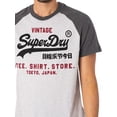 thumbnail image 4 of Superdry Vintage Logo Heritage Raglan T-Shirt, Grey, 4 of 5
