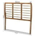 thumbnail image 6 of Bowery Hill Rubber Wood Ash Walnut Headboard Rectangular Spindle Design 50" x 57.4" x 0.8" Unassembled, 6 of 7