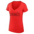 thumbnail image 2 of Women's G-III 4Her by Carl Banks Cardinal Arizona Cardinals Dot Print V-Neck Fitted T-Shirt, 2 of 3