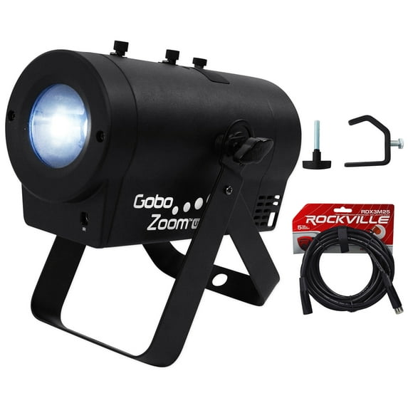 Chauvet DJ Gobo Zoom USB Custom Gobo Projector Light W/10 Gobos+Clamp+DMX Cable