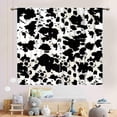 thumbnail image 3 of Western Curtains for Bedroom, Cow Print Black White Animal Fur Skin Rustic Cowhide Pattern Blackout Window Treatments for Living Room Kitchen Farmhouse 2 Panel Sets, 84"x63" Inch, 3 of 5