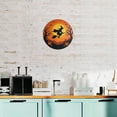 thumbnail image 4 of Vintage Wall Decor Witch Broomstick Pumpkin Wall Plaque Sign Round Metal Tin Sign Round Welcome Door Hanging, Suitable for Home Garden Kitchen Bar Cafe Restaurant Garage Wall Decor 8x8 Inch, 4 of 8