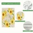 thumbnail image 7 of YladaFaie 2 Pcs Elegant Sunflowers Pattern Kitchen Towel Set Terry Hand Towels Dish Towels for Kitchen Decorative Absorbent Flower Tea Towels for Bathroom, 16 x 24 Inches, 7 of 7
