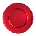 thumbnail image 1 of Holiday Time 13-Inch Scalloped Charger Red-Pack of 4, 1 of 2
