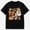 Black-237, variant on Women's Ghost and Pumpkin Pattern Halloween Shirt, Cute Spooky Graphic Short Sleeve T-Shirt