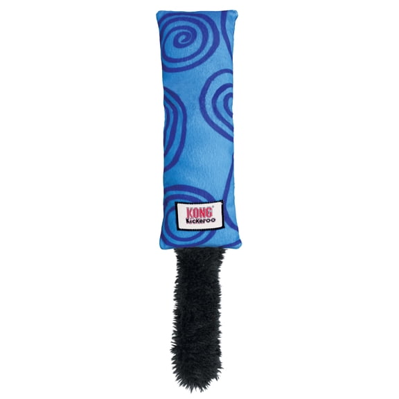 KONG® Kickeroo® Swirl Oversized Crinkle Catnip Cat Toy, Blue, with Premium North American Catnip