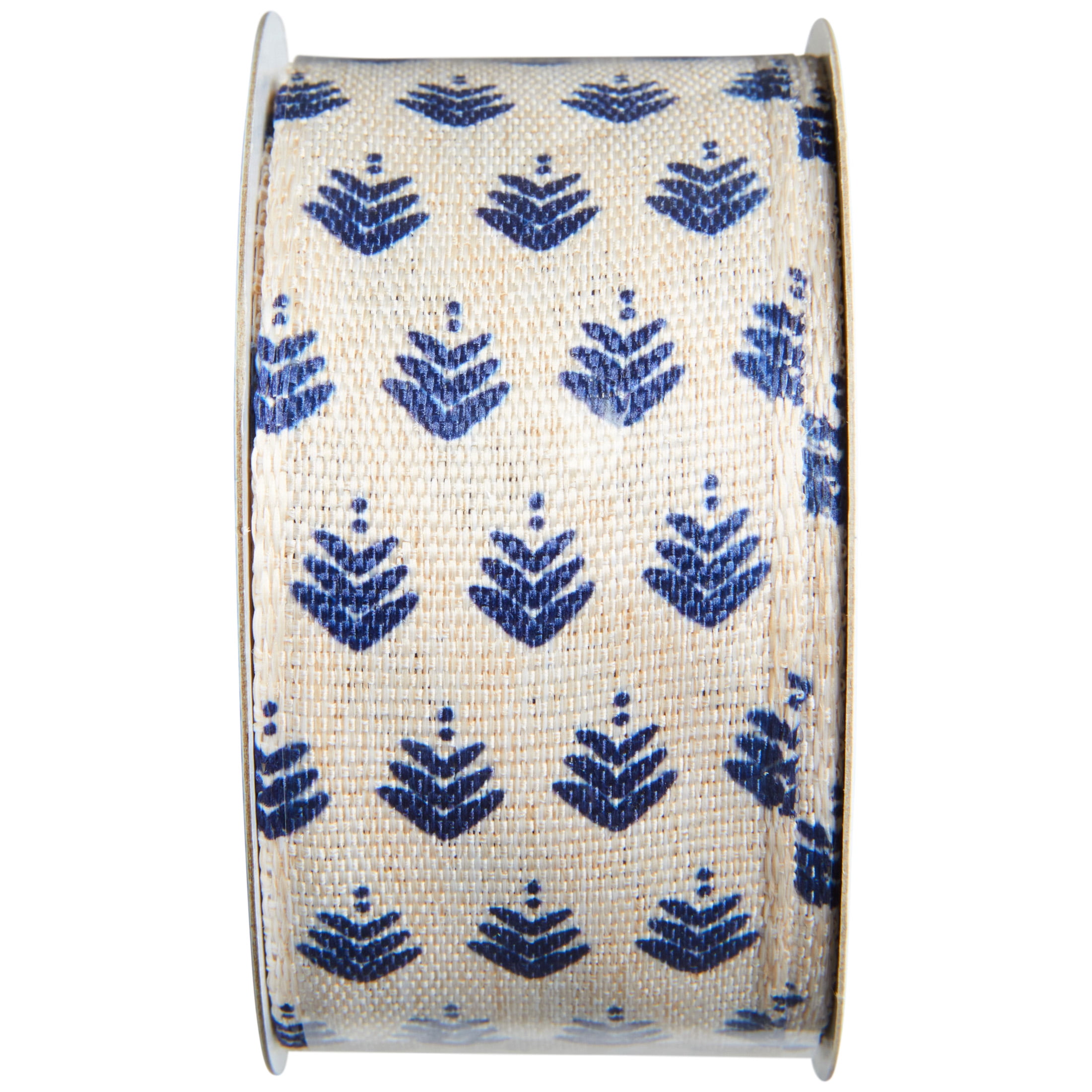Hillfolk 1.5 faux linen tree blue 9ft ribbon, for crafts and gifting