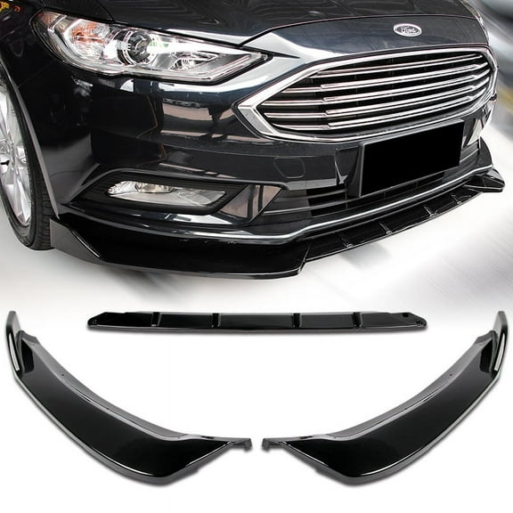 Stay Tuned Performance For 17-18 Ford Fusion/Mondeo Painted Black Front Bumper Spoiler Body Lip Kit