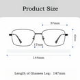 Ultralight Business Titanium Alloy Eyewear Fashion Retro Square
