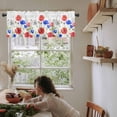thumbnail image 6 of 4th of July Curtain Valances for Windows, Independence Day Red Blue Poppy Flowers Rod Pocket Valance Window Treatments Short Curtains for Kitchen Bathroom Living Room, 6 of 6