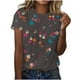 thumbnail image 1 of Tops de Ajuste Suelto para las Mujeres Impreso Manga Corta Suéter Camiseta Cuello Redondo Blusa Casual, Top de Moda para el Uso Diario Y las Salidas, 1 of 6
