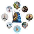 thumbnail image 6 of Gaeub Sunflower Starry Night Vibes Drawstring Backpack Bag Sport Gym Sackpack Heavy Duty String Backpack for Men Women-Medium, 6 of 6