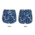 thumbnail image 3 of KLL Blue Bus Pattern Shorts Women,Athletic Shorts High Waisted Running Shorts Pocket Sporty Short Gym Elastic Workout Shorts-Large, 3 of 7