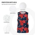 thumbnail image 3 of Honeii Rose Flower print basktball shirt for men and women, Unisex basketball jersey for Theme party-X-Large, 3 of 6