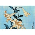 thumbnail image 3 of Hokusai 14x11 Black Modern Framed Museum Art Print Titled - Lilies, 3 of 5