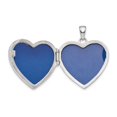 thumbnail image 4 of Sterling Silver Rhodium-plated Fancy  Cubic Zirconia Heart Locket, 4 of 4