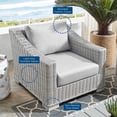 thumbnail image 5 of Lounge Chair Armchair, Sunbrella, Rattan, Wicker, Grey Gray, Modern Contemporary Urban Design, Outdoor Patio Balcony Cafe Bistro Garden Furniture Hotel Hospitality, 5 of 9