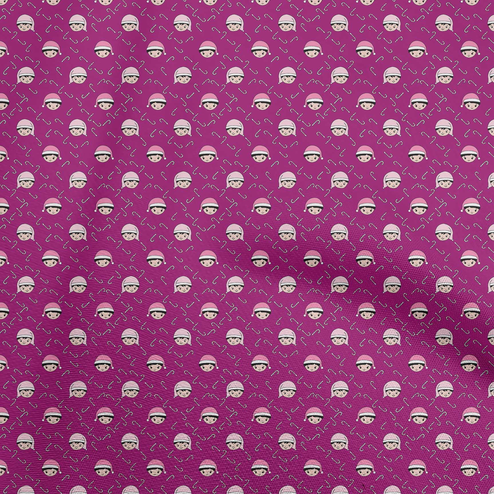 oneOone Polyester Spandex Dark Magenta Fabric Christmas Sewing Craft Projects Fabric Prints By Yard 56 Inch Wide