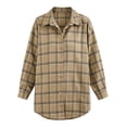 thumbnail image 7 of PFRNLF Flannel Plaid Shirts for Women Casual Loose Fit Long Sleeve Button Down Tops, 7 of 7