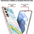 thumbnail image 4 of Compatible with Samsung Galaxy S21 FE Case, Galaxy S21 FE Case Ultra Slim Marble Luxury Glossy Rubber Durable Shockproof Protective Phone Case for Samsung Galaxy S21 FE Marble Colorful YBT, 4 of 10