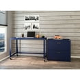 thumbnail image 4 of Space Solutions Ready-to-Assemble 48-inch Wide Mobile Metal Desk for Home Office, Navy, 4 of 7