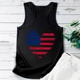 thumbnail image 3 of Midsumdr Summer Tops for Women 2025 Independence Day Casual Sleeveless Round Neck Tank Tops American Flag Printed 4th of July Breathable Cool Tops Versatile Tank Tops, 3 of 4