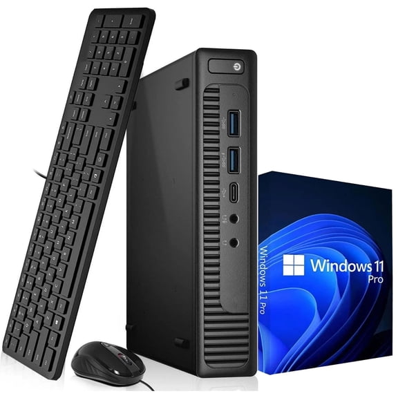 Restored BTO HP ProDesk 600 G2 Mini Desktop Computer PC, Intel Core i5-6500T 6th Gen. Processor, 16GB DDR4 Ram, 512GB SSD, USB-C, WiFi, Keyboard & Mouse, Windows 11 Pro