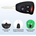 thumbnail image 3 of Easy to Use Key Fob Replacement Fits for Wrangler Compass Patriot Caliber Nitro Chrysler Aspen Smart Car Keyless Entry Remote Control Start Key Fob (FCC ID:KOBDT04A,OHT692427AA 2Packs, 3 of 6