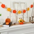 thumbnail image 2 of Dalrosia Felt Pumpkins Wood Bead Garland for Fall Decor- Halloween Thanksgiving Farmhouse Felt Pumpkins Banner for Fireplace Mantel Walls, 2 of 5