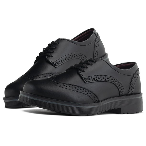 Zapato Mocasín Escolar Greenlove Antideslizante Cordones Negro 25