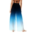 thumbnail image 7 of Mesh Cover Up Pants for Women High Waisted Sheer Wide Leg Beach Trousers Abstract Print See Through Loose Swimsuit Coverups for Pool, 7 of 7
