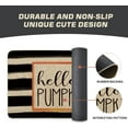 thumbnail image 5 of Watercolor Stripes Hello Pumpkin Decorative Doormat,Seasonal Fall Harvest Vintage Thanksgiving Low-Profile Floor Mat Switch Mat for Indoor Outdoor 30x17 Inch, 5 of 5