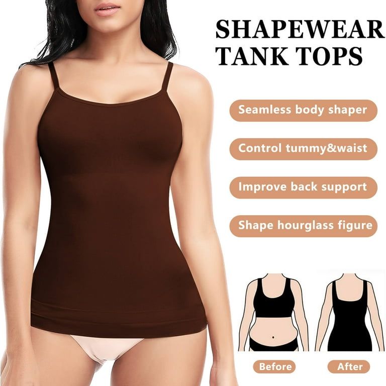 MANIFIQUE Scoop Neck Compression Cami - Tummy and Waist Control Body  Shapewear Camisole 