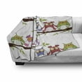 thumbnail image 2 of Owls Soft Flannel Fleece Blanket, Owls on the Tree Branches Sitting in Horizontal Line Friendship Event Themed Artwork, Cozy Plush for Indoor and Outdoor Use, 70" x 90", Multicolor, by Ambesonne, 2 of 5
