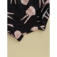 thumbnail image 5 of Newborn Baby Girl Halloween Outfit Spooky Vibes Short Sleeve Romper +Ghost Skull Shorts +Headband Set Infant Fall Cute Clothes, 5 of 7