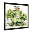 thumbnail image 2 of Designart "Graceful Green Gardenia Perfumes" Fashion Framed Wall Art Decor - Glam Green Perfumes Hallway Framed Wall Art Decor, 2 of 6